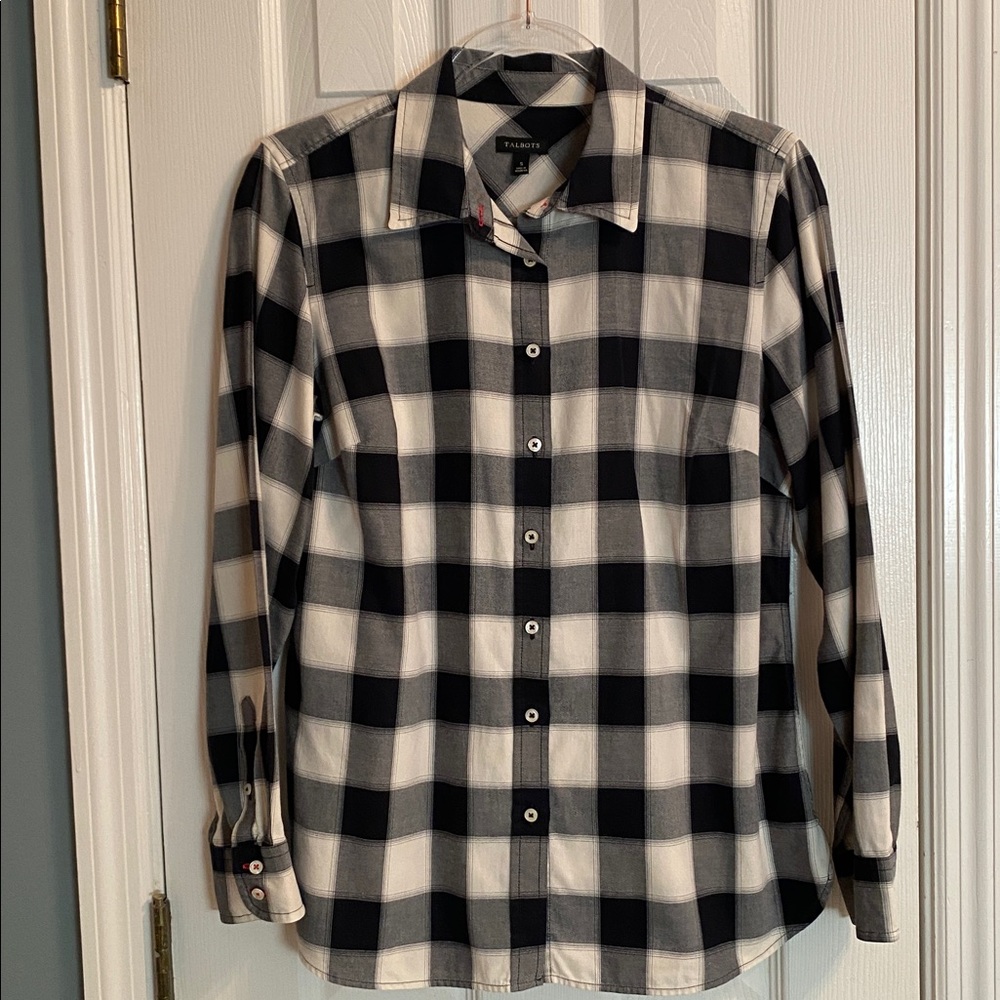 Talbots Size Small Classic Cotton Buffalo Check Shirt - Excellent Condition
